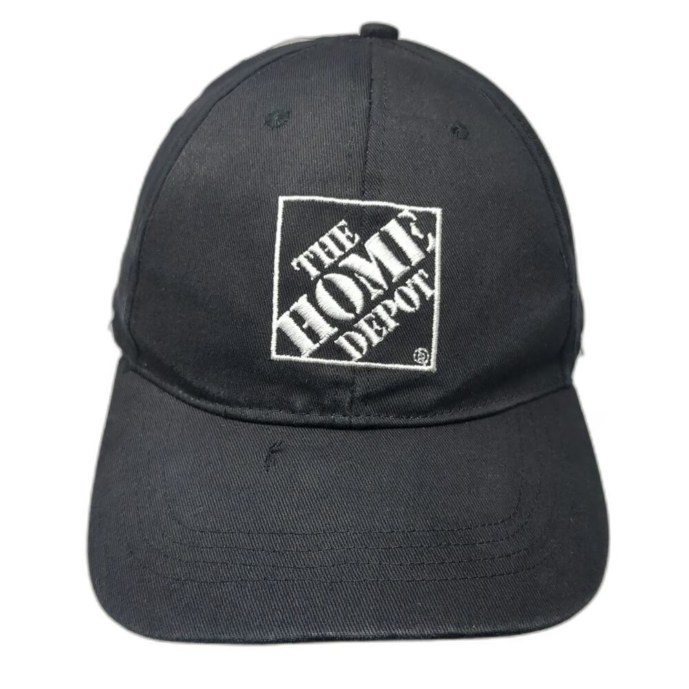 BDA The Home Depot Hat Baseball Cap Black One Size Slideback Embroidered Logo